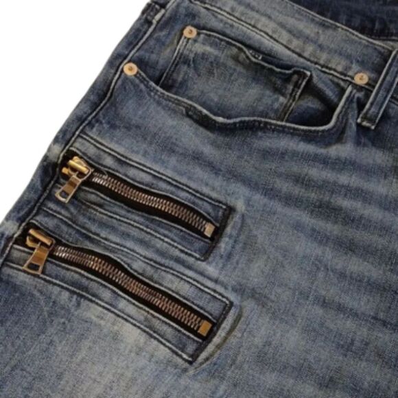 Hudson The Broderick Slouchy Skinny Zipper Constructed Jeans Men's 42 - Picture 3 of 14